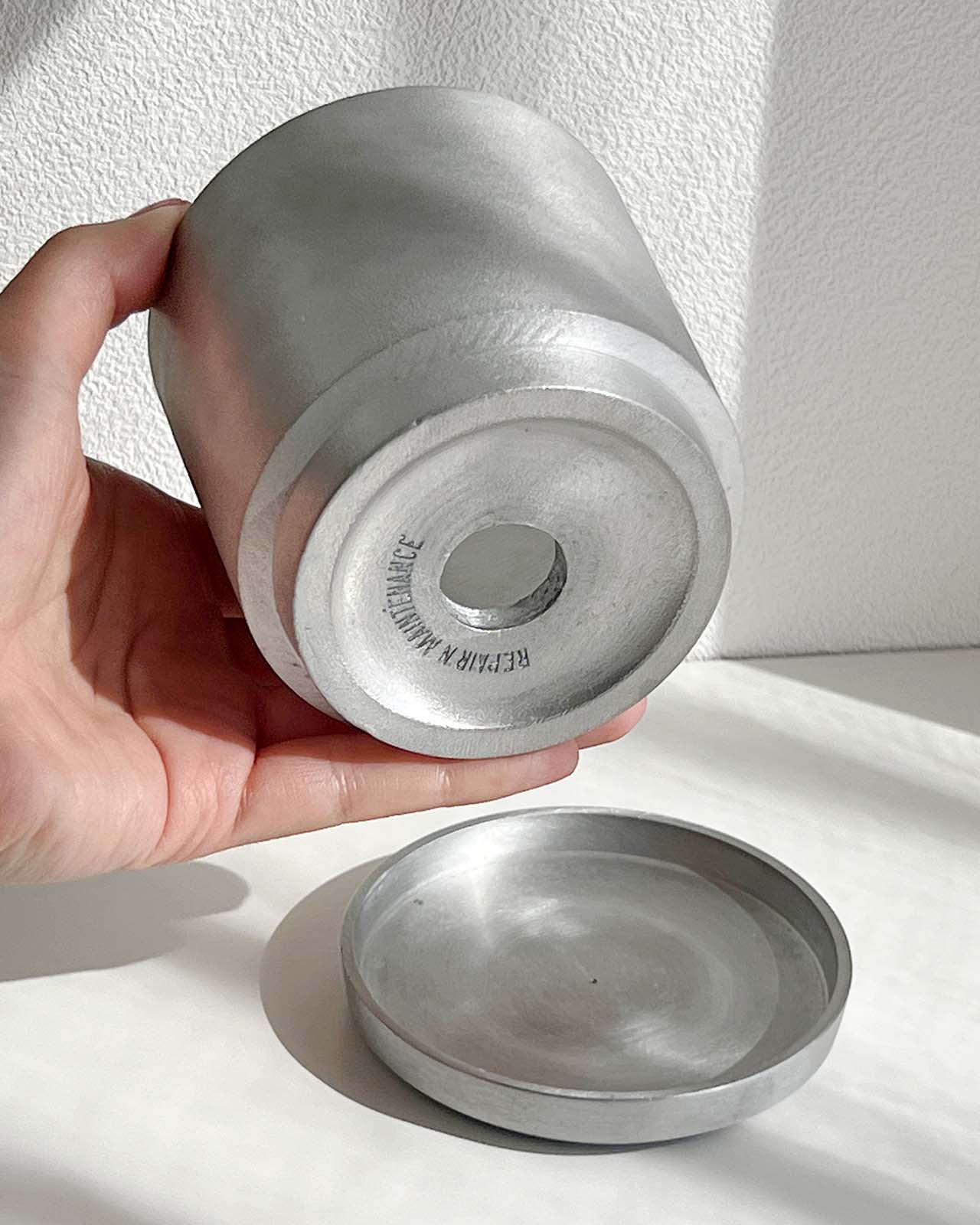 鉢 受け皿 アルミ 2.5〜3号 SOLID POT 85