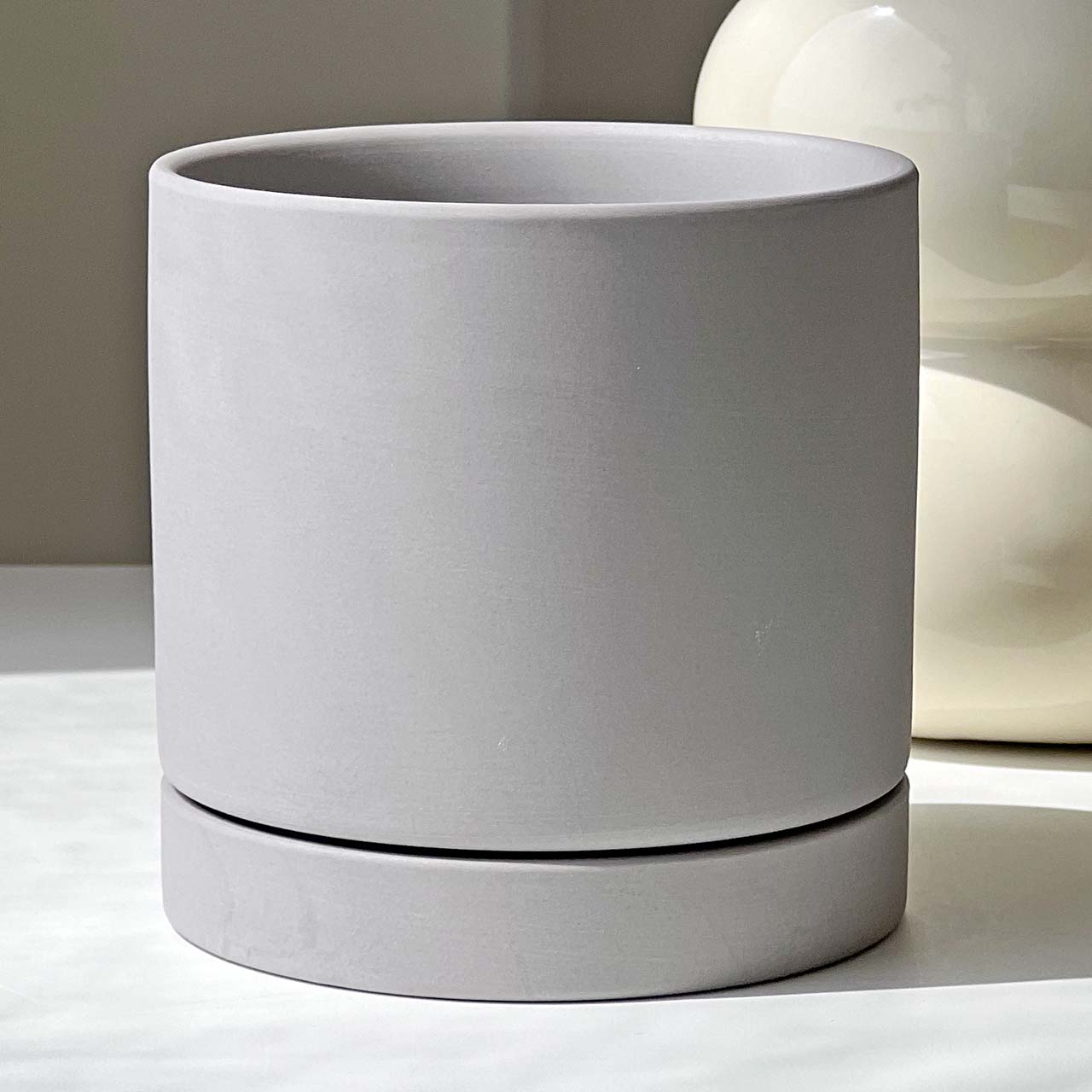 ルーツ 陶器鉢 3号 受皿付き