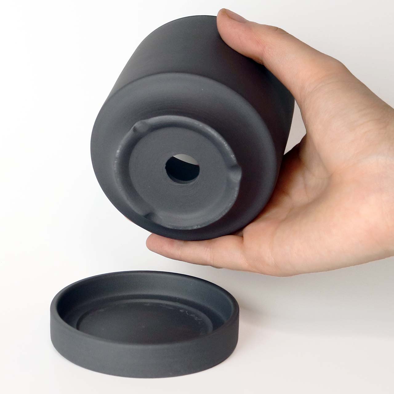 ルーツ 陶器鉢 3号 受皿付き