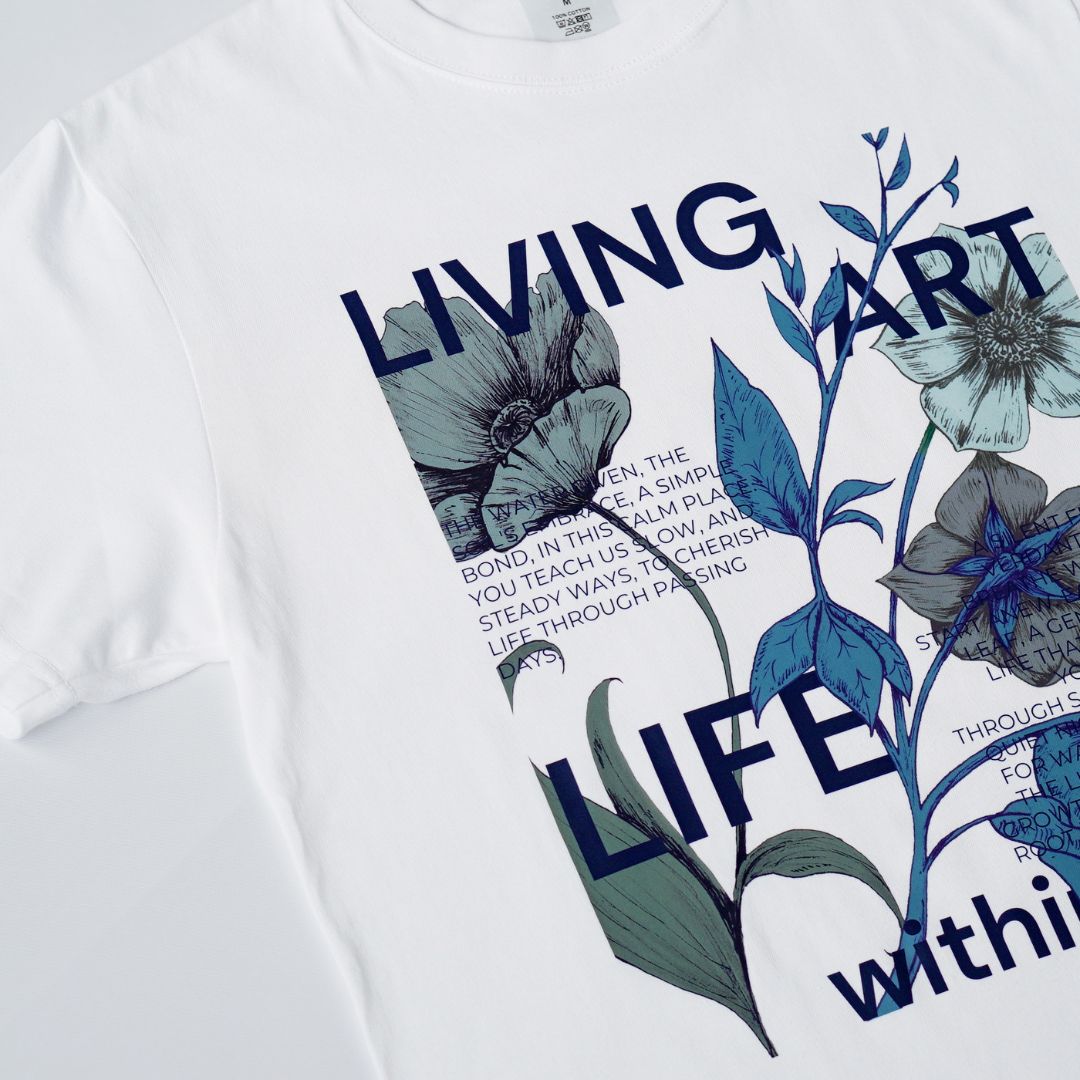 【T-SHIRT WHITE】LIVING ART