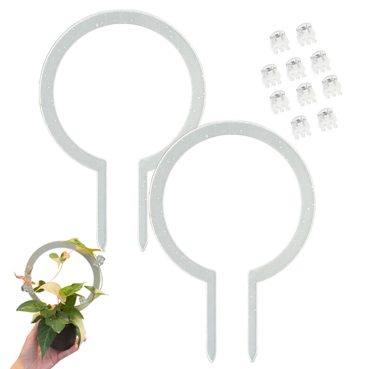 【送料無料】ミニ支柱2本+クリアクリップ10個セット