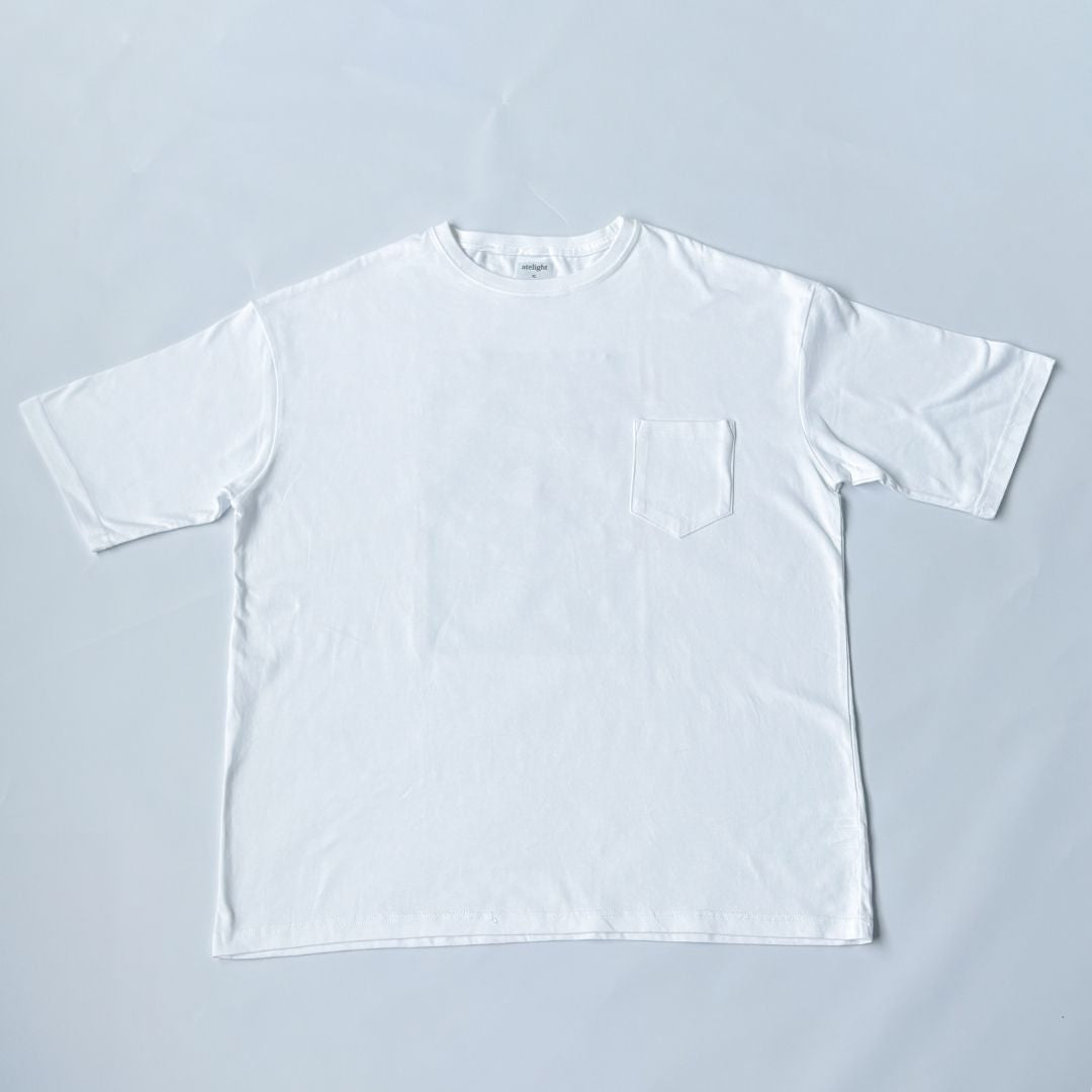 【OVERSIZED FIT T-SHIRT WHITExBLUE】PLANT LIFE CHOSE ME