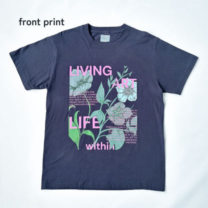 【T-SHIRT NAVY】LIVING ART