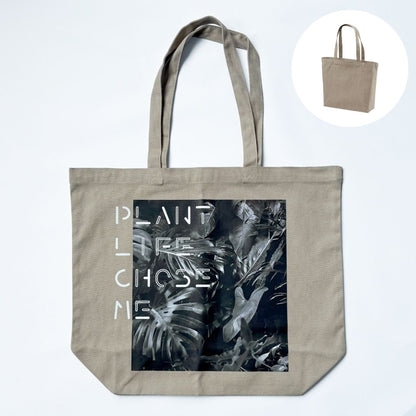 【TOTE BAG ACID KHAKI】 PLANT LIFE CHOSE ME